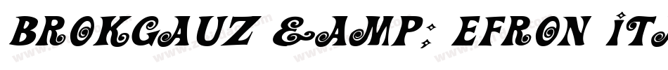 Brokgauz & Efron Italic字体转换